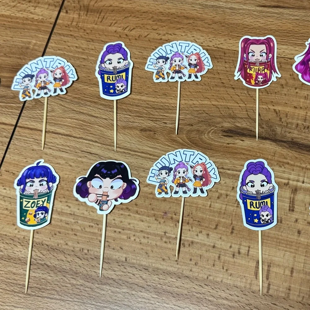 Huntrix Character Cupcake Toppers